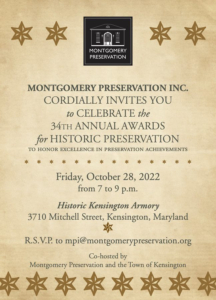 Details on the 34th annual awards for historical preservation celebration